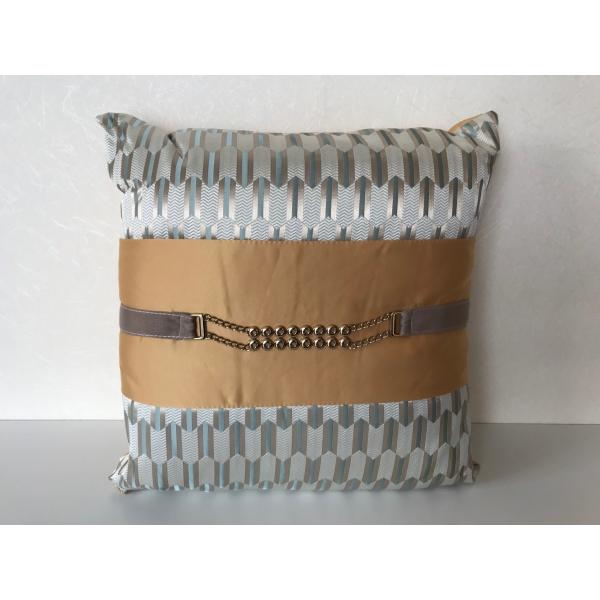 クッション 40*40 ベージュ＊ブルー