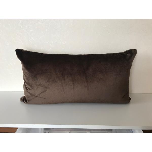 枕型クッションL ダークブラウン