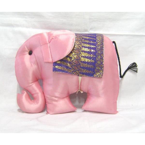 タイシルク エレファントクッション ピンク＊紫