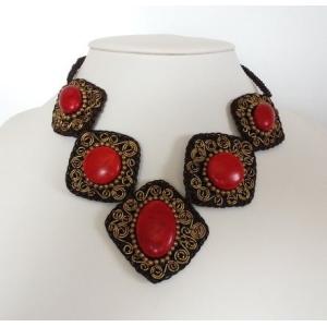 オリジナル ネックレス 山珊瑚B　 (アジアンアクセサリー）