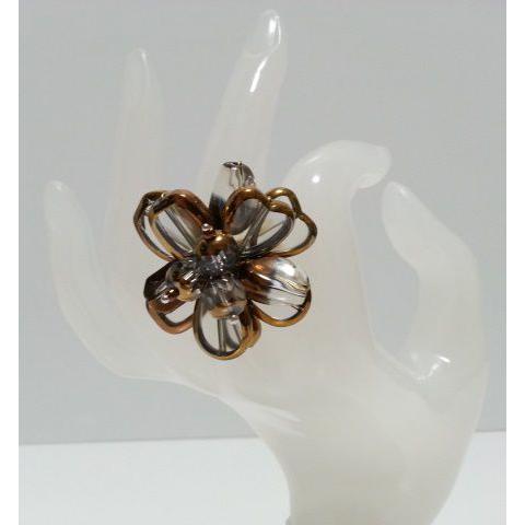 ハンドメイド樹脂使用 オリジナルリング（指輪）クリア　 (アジアンアクセサリー）