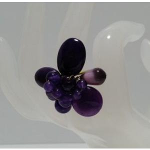 天然石使用 オリジナルリング（指輪）パープルストーン　 (アジアンアクセサリー）