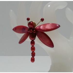 シェル使用 オリジナルリング（指輪）赤とんぼ　 (アジアンアクセサリー）