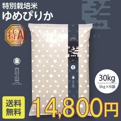 令和5年産　ゆめぴりか　30kg　特別栽培米　北海道産　農家直送　おすすめ　美味しいお米直売　農家直...