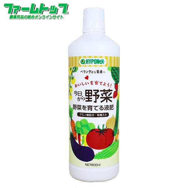 ハイポネックス　今日から野菜　野菜を育てる液肥　800ml　5-5-5＋アミノ酸配合・有機入り
