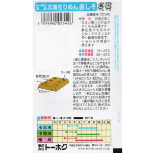 トーホク 野菜の種/種子 赤しそ 北海ちりめん...の詳細画像1