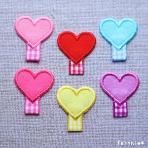 S】ハートのフェルトワッペン2枚セット : ファーニー ヤフー店 - 通販