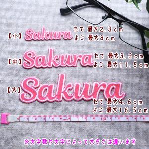 【大】ツイル生地の筆記体刺繍のお名前ワッペン【...の詳細画像5