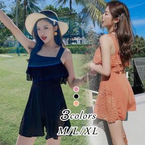 水着 レディース ワンピース水着 サロペット 夏 おしゃれ
