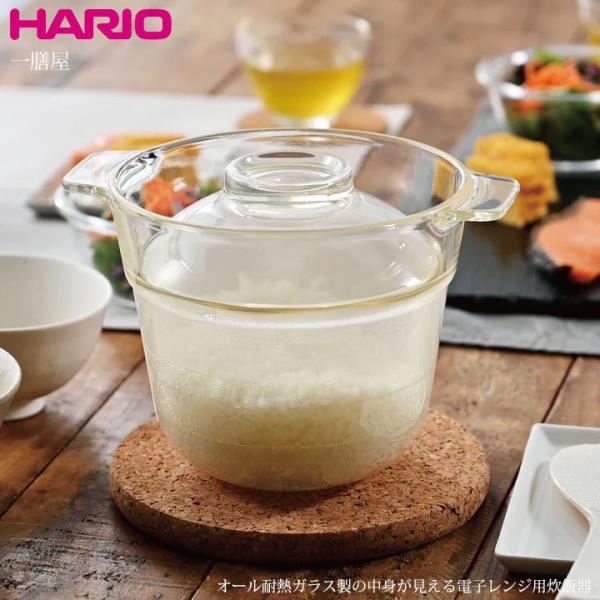 ハリオ HARIO 一膳屋 土鍋 ご飯 炊飯 ごはん 1人用 1合用 電子レンジ 簡単 1人用 1回...