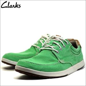 クラークス Clarks 靴 シューズ スニーカー キャンバス グリーン メンズ 紳士靴 cl26106145