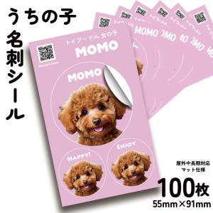 20枚 うちの子 名刺 シール ステッカー アイコン オリジナル 写真 名