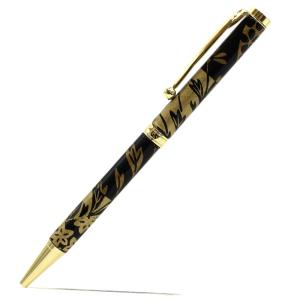 ボールペン クロスタイプ 油性 0.7mm 美濃和紙 日本製 月光 ゴールド ブラック luminio ルミニーオ 1605｜fashion-labo