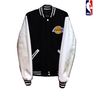 アウター　　ジャケット　スタジャン　リバーシブル レイカーズ　los angeles lakers　　 NBA 　ブラック　　nb-jk010｜fashiondeep