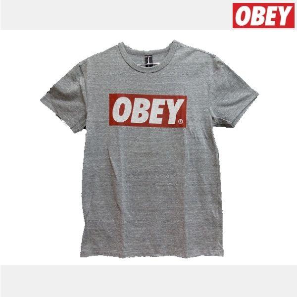 ob-ts001 OBEY 半袖Tシャツ   ライトグレー