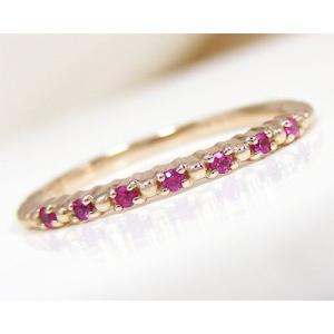 ルビー リング 18k K18PG ピンクゴールド｜fashionjewelry-em