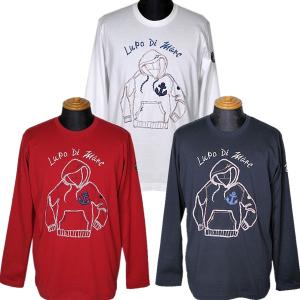 シナコバ SINACOVA メンズ 長袖ボーダー柄クルーネックTシャツ