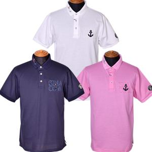 シナコバ SINACOVA メンズ 半袖同色ロゴ刺繍ポロシャツ ゴルフウェア (アウトレット30%OFF) 通常販売価格:27500円