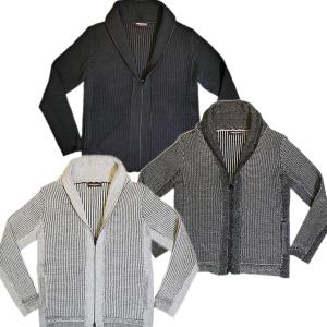 ハイダウェイ ニコル HIDEAWAYS NICOLE メンズ ショールカラーニットブルゾン 2465-6301 2022秋冬新作 通常販売価格:11880円