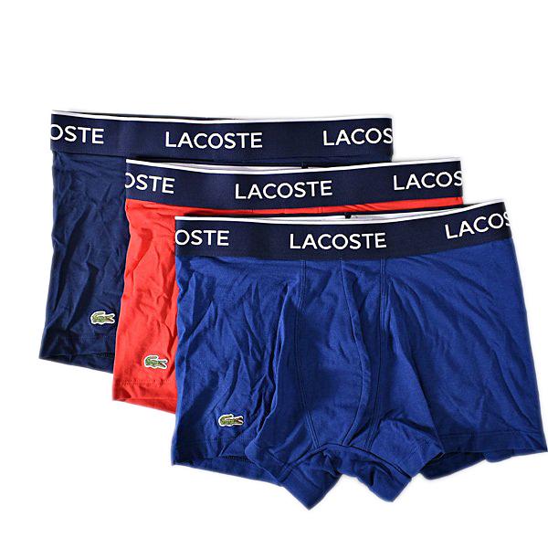 ラコステ LACOSTE メンズ ブランドネームデザインストレッチボクサーパンツ 3枚セット 通常販...