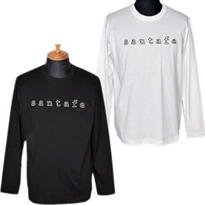 サンタフェ santafe メンズ 長袖フロントロゴクルーネックTシャツ 3L有 (アウトレット50%OFF)半額 通常販売価格:14300円｜fashionspace-yokoya