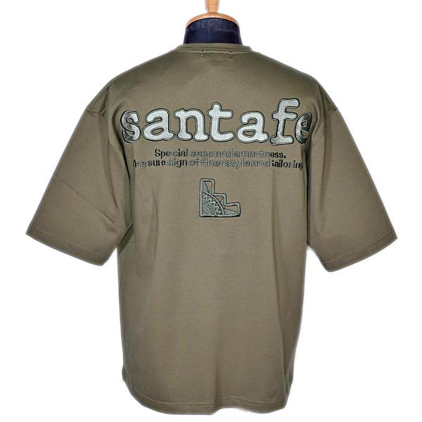 サンタフェ santafe メンズ 半袖BIGロゴバックプリントビッグシルエットクルーネックTシャツ...