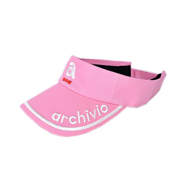 アルチビオ archivio レディース ロゴ(a)×リボンのモチーフ入りサンバイザー 帽子 綿10...