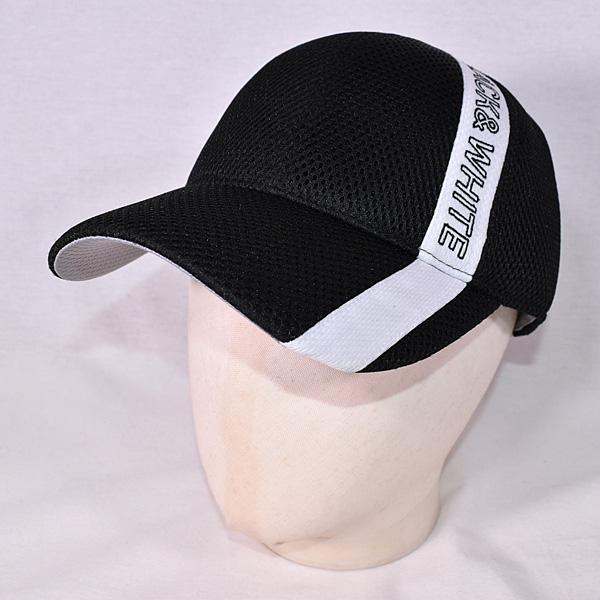 ブラック&amp;ホワイト Black&amp;White メンズ 水にぬらしてクーリング後部メッシュ地キャップ 帽...