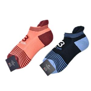 23区ゴルフ 23区GOLF レディース ロゴ×ボーダー柄アンクルソックス