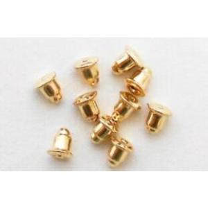 ●金具 アクセサリー●♪金属アレルギー対応★ピアスキャッチ脱落防止【留め具】ピアスパーツ 部品（ゴールド金）ネイルしている人でも安心