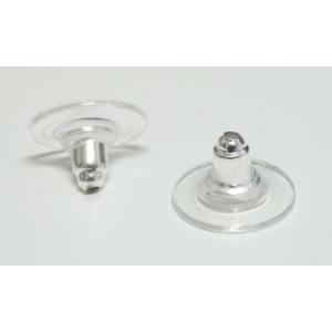金具 アクセサリー●♪金属アレルギー対応★ピアスキャッチ脱落防止【留め具】ピアスパーツ 部品（銀シルバー）ネイルしている人でも安心