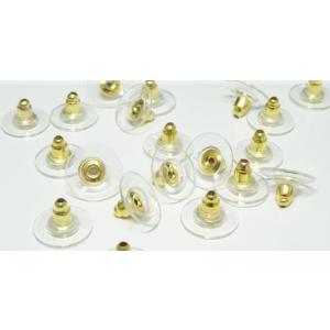 ●金具 アクセサリー●♪金属アレルギー対応★ピアスキャッチ脱落防止【留め具】ピアスパーツ 部品（金シルバー）ネイルしている人でも安心
