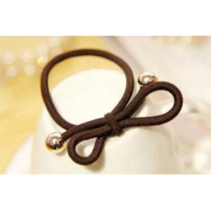 ブラウンbrown リボン 人気★大流行 定番 可愛いヘアゴム(シュシュ)結婚式 二次会 謝恩会 式典 お呼ばれ クリスマス 誕生日、記念日 特別日、恋人 家族 友達