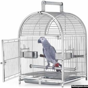 鳥かご 錬鉄の鳥のキャリアのオウムの鳥のケージのステンレス鋼の通気性の高い旅行ケージ ペット用品 金属製の鳥かご
