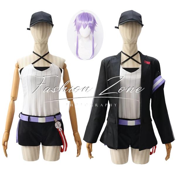 送料無料◆初音ミク VOCALOID3 風 結月ゆかり  コスプレ衣装 ウィッグ cosplay ハ...