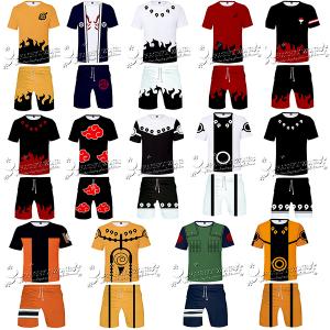 NARUTO -ナルト- 風 コスプレ衣装 親子服 上下セット半袖 Tシャツ