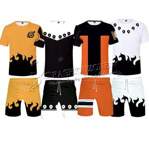NARUTO -ナルト- 風 コスプレ衣装 親子服 上下セット半袖 Tシャツ