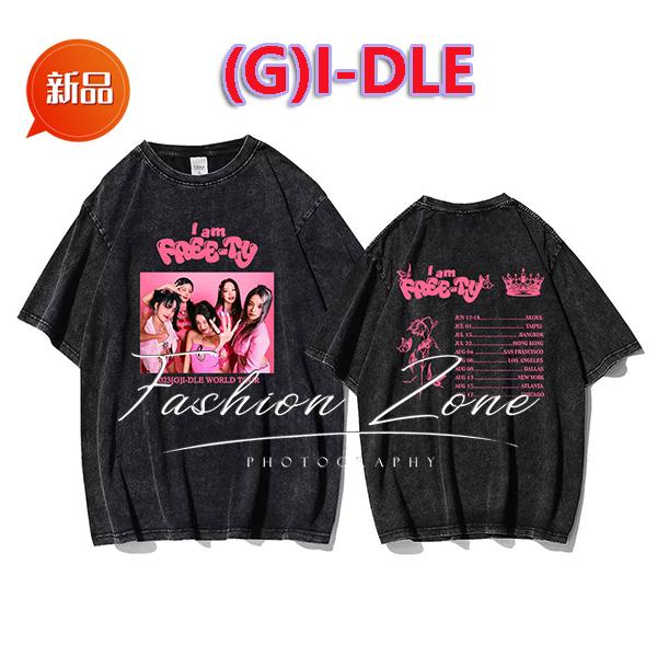 送料無料◆2023新品 (G)I-DLE  GIDLE 韓流グッズ 世界巡演 I am FREE-T...