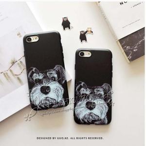 iphoneX  i6 i6S i6p i6sp i7 8 i7p i8p  ケース シュナウザー アイホン スマホケース カバー おしゃれ かわいい カップル  携帯ケース ストラップ