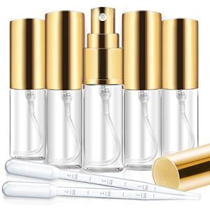 Teenitor アトマイザー 5ml 香水 アトマイザー 5本 スプレーボトル ガラス アルコール 香水入れ アトマイザー 詰め替え スプレー容器