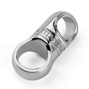 TISUR チタン キーリング 車キーホルダー メンズ スマートキー 金具 360°回転コネクタ 艶消し