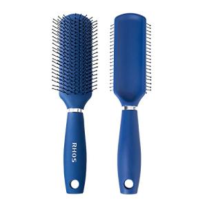 RHOS ヘアブラシ メンズ くし スタイリング ヘアケアブラシ 乾湿両用 ス抜け髪予防 絡まない 美髪 静電気防止ヘアブラシ