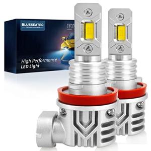 BLUESEATEC H8 H11 LEDフォグランプ イエロー 3000K 高輝度 8000LM 12V/24V車対応