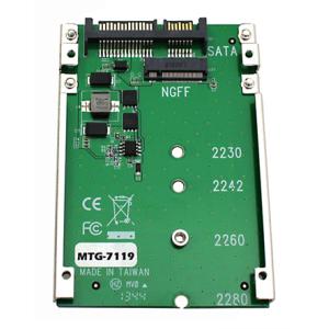 MTG-7119 M.2 NGFF SATA SSDを2.5 SATAへ変換アダプター 台湾製造