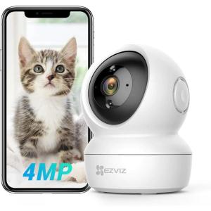 EZVIZ 防犯カメラ 400万画素 屋内 監視カメラ WiFi ネットワークカメラ Alexa対応 暗視撮影 動体検知 自動追跡 スマホ通知 双方向通話 WiFi対応 C6N 4MP