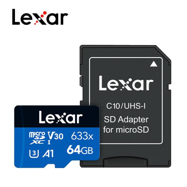 Lexar 633x microSDカード 64GB microSDXC UHS-I V30 C10...