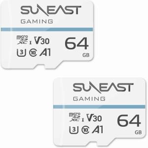 送料無料 SUNEAST microsdカード 64GB 2枚セット マイクロsdカード class10 UHS-I U3 V30 A1 4K対応 Gaming LP Nintendo Switch対応 SE-MSD064GMON2P（YF）