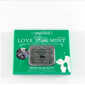 DENTISTE　デンティス　口臭ケア　ブレスケア　カプセル　ラブミント　「LOVE MINT」 シュガーフリー　秒速消臭ケア　１缶２０錠入り　定形外郵便送料無料！｜fastriver