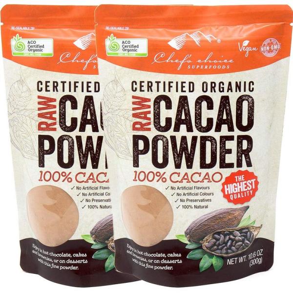 シェフズチョイス オーガニックローカカオパウダー 300g Organic Raw Cacao Po...