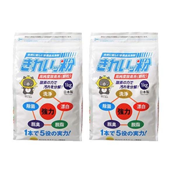 過炭酸ナトリウム酸素系洗浄剤 きれいッ粉 詰替え用（1kg×2個セット）